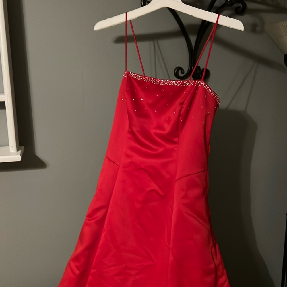 Elegant and Classy Red Formal dress- size 11/12-Prom season is coming!!